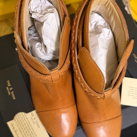 rag & bone Tan Leather Ankle Boots - Picture 12 of 16
